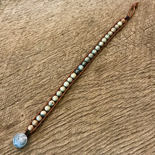 African Opal Single Wrap Bracelet Item# B2200-6