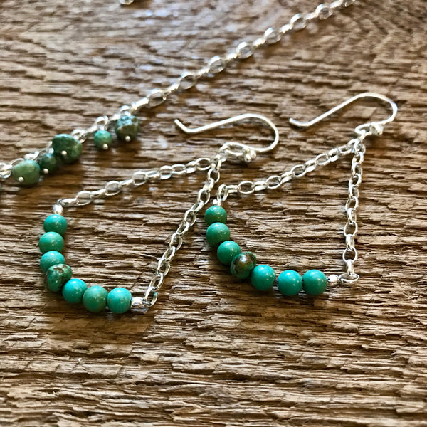 Sterling Silver and Turquoise Earrings Item# E2100-2