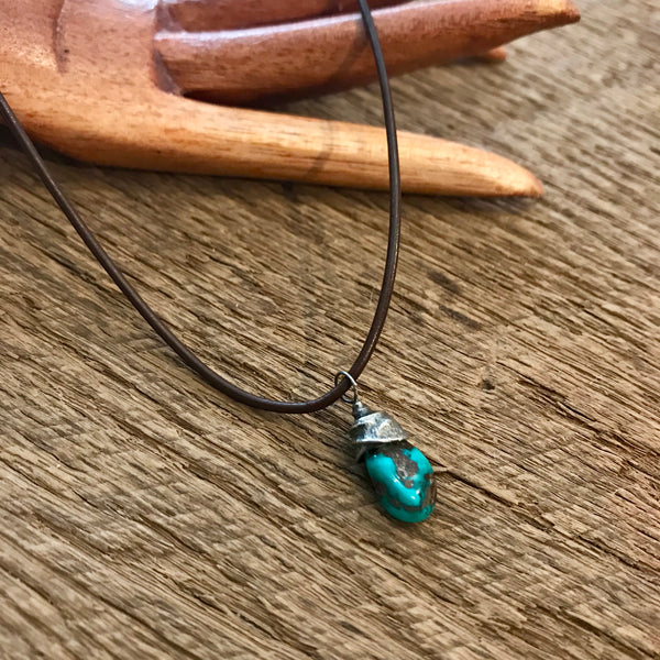 Artisan Silver Turquoise Necklace Item# N1400-5