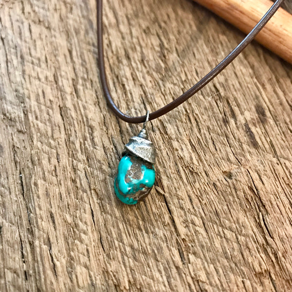 Artisan Silver Turquoise Necklace Item# N1400-5