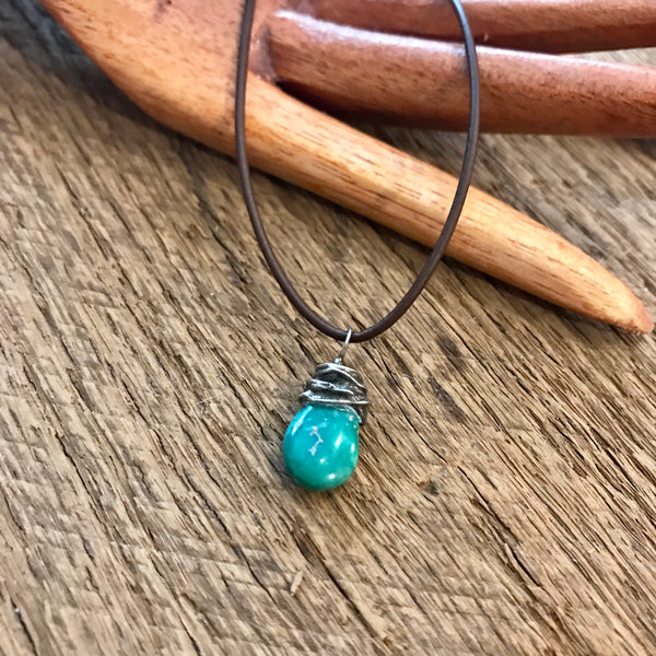 Artisan Silver Turquoise Necklace Item# N1400-7