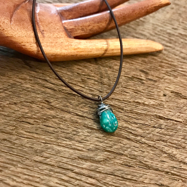 Artisan Silver Turquoise Necklace Item# N1400-7