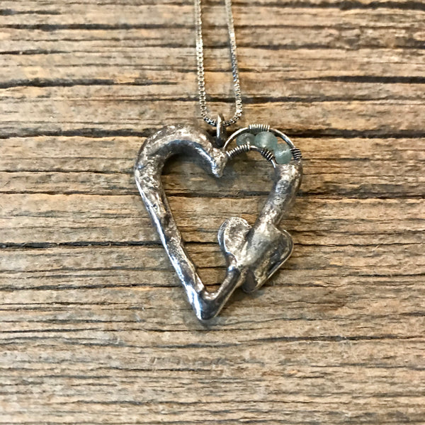 Artisan Silver Heart Necklace Item# N3500-11