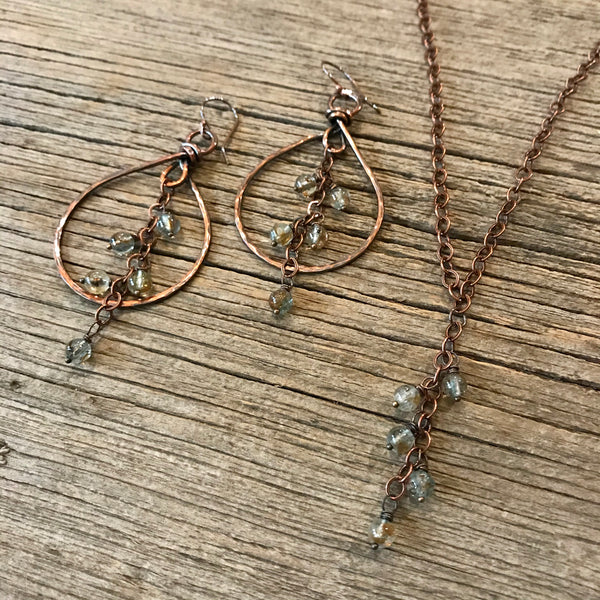 Copper & Quartz Necklace Item# N2300-4
