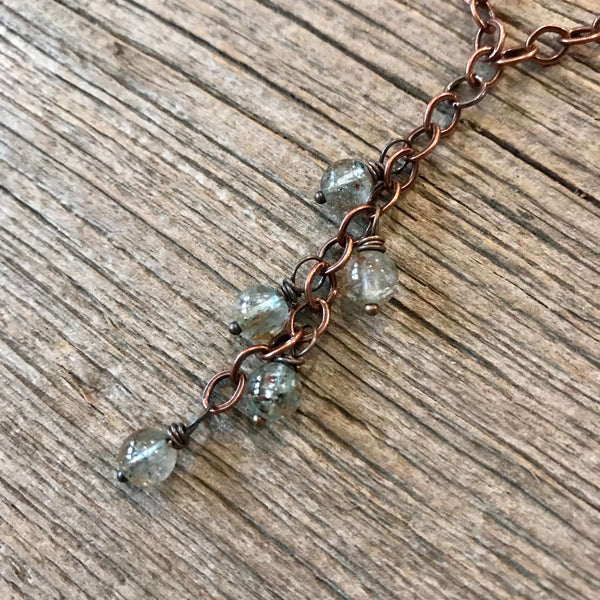 Copper & Quartz Necklace Item# N2300-4