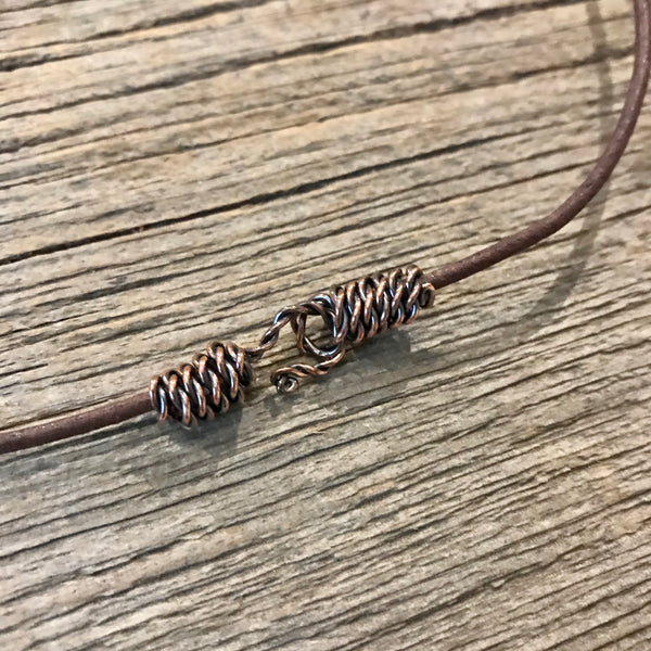 Crazy Lace & Copper Twist Necklace Item# N1900-11
