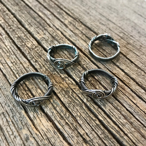 Sterling Silver Triple Wire Wave Ring Item# R1500-4