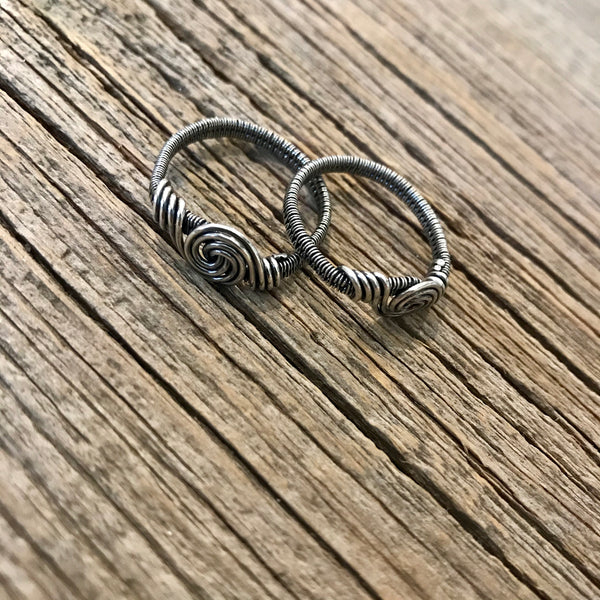 Sterling Silver Double Wire Wave Ring Item# R1400-1