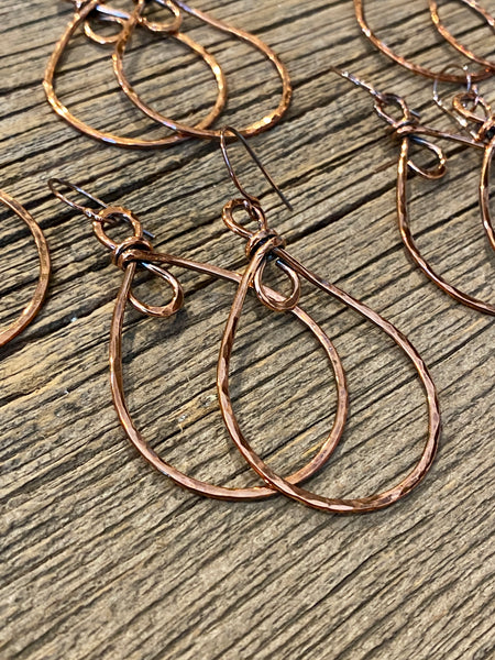 Copper Lasso Hoop Earrings Item# E1100-4