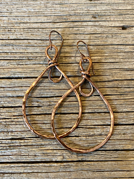 Copper Lasso Hoop Earrings Item# E1100-4