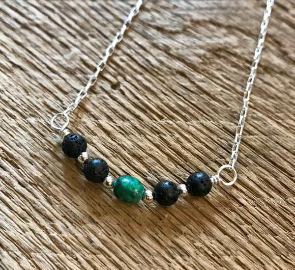 African Turquoise Aromatherapy Necklace Item# N1700-10