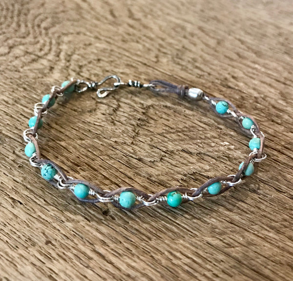 Turquoise Wave Bracelet  Item# B2200-9