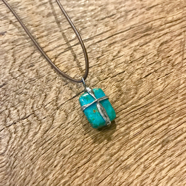 Chrysocolla Cross Necklace Item# N1600-3