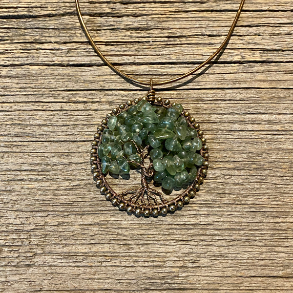 Peridot Tree of Life Necklace Item# N2400-18