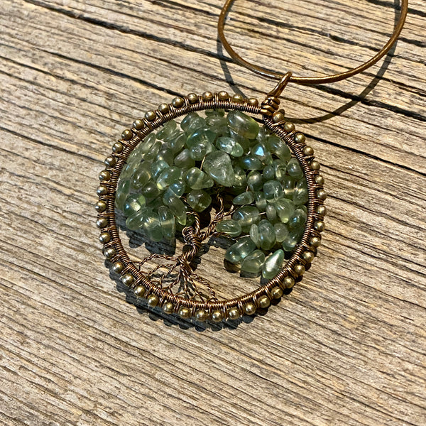 Peridot Tree of Life Necklace Item# N2400-18